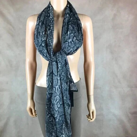 CEJON Python Snake Sheer Chiffon Shawl Scarf NWT - Picture 1 of 8